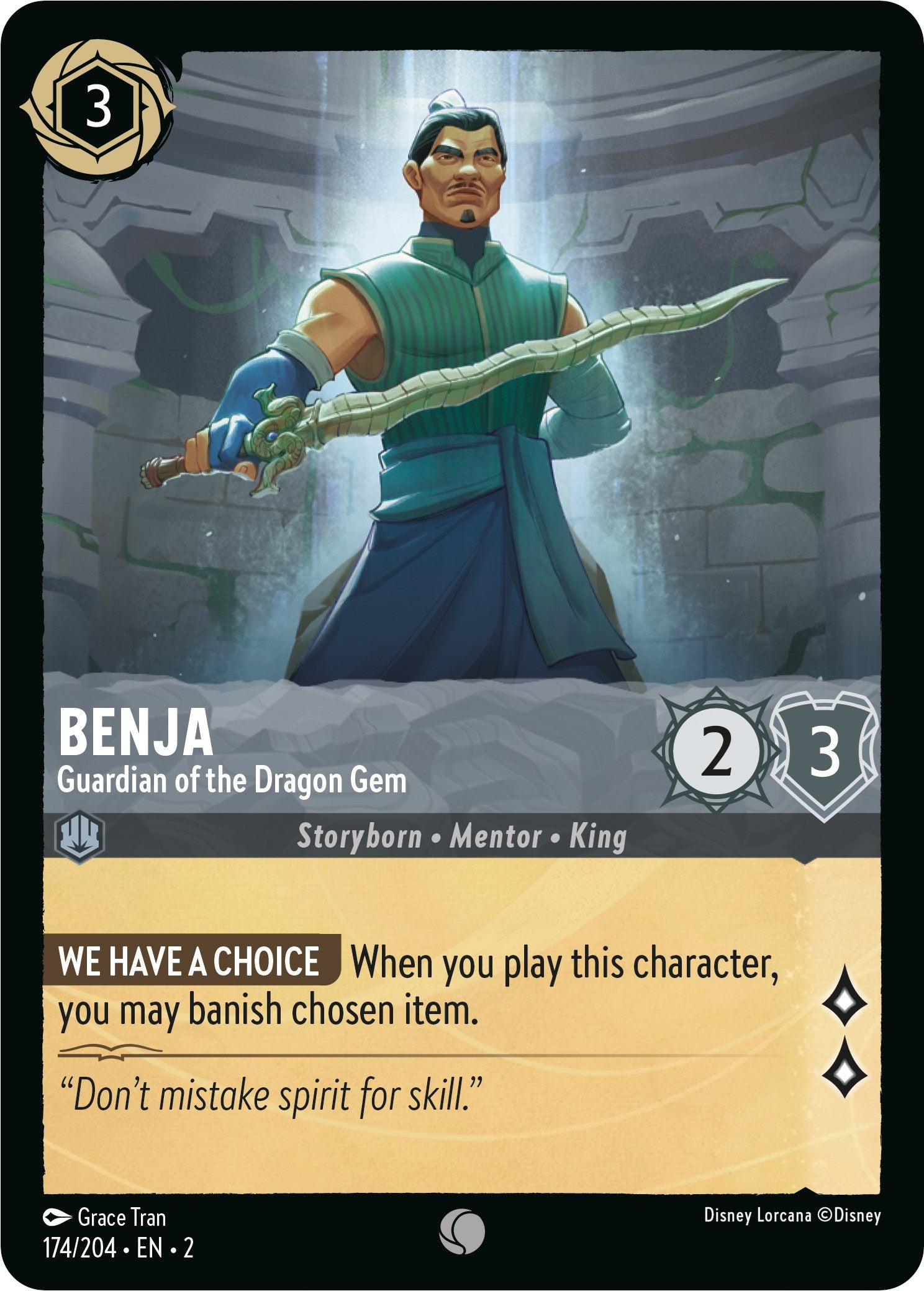 Benja - Guardian of the Dragon Gem (174/204) [Rise of the Floodborn] | Tabernacle Games