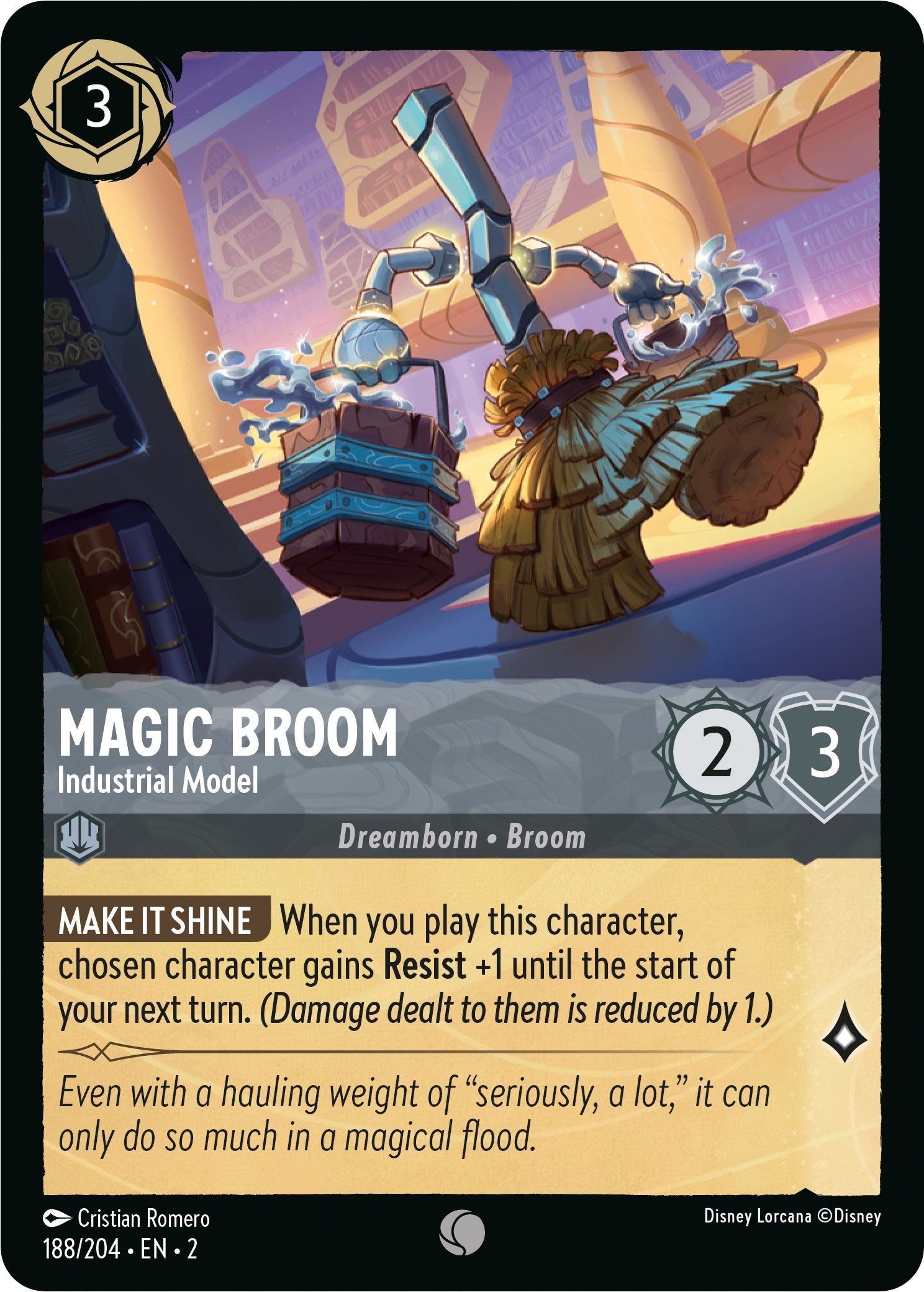 Magic Broom - Industrial Model (188/204) [Rise of the Floodborn] | Tabernacle Games