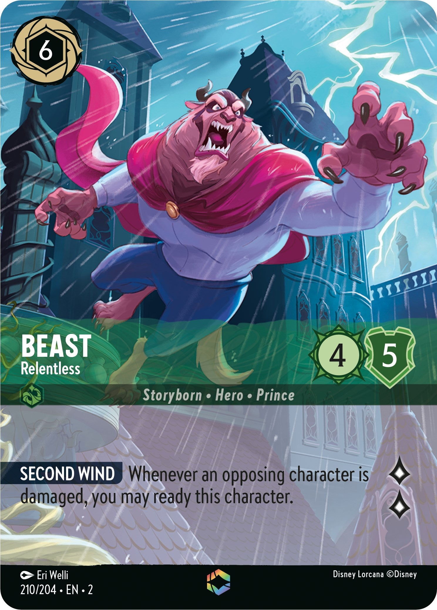 Beast - Relentless (Enchanted) (210/204) [Rise of the Floodborn] | Tabernacle Games