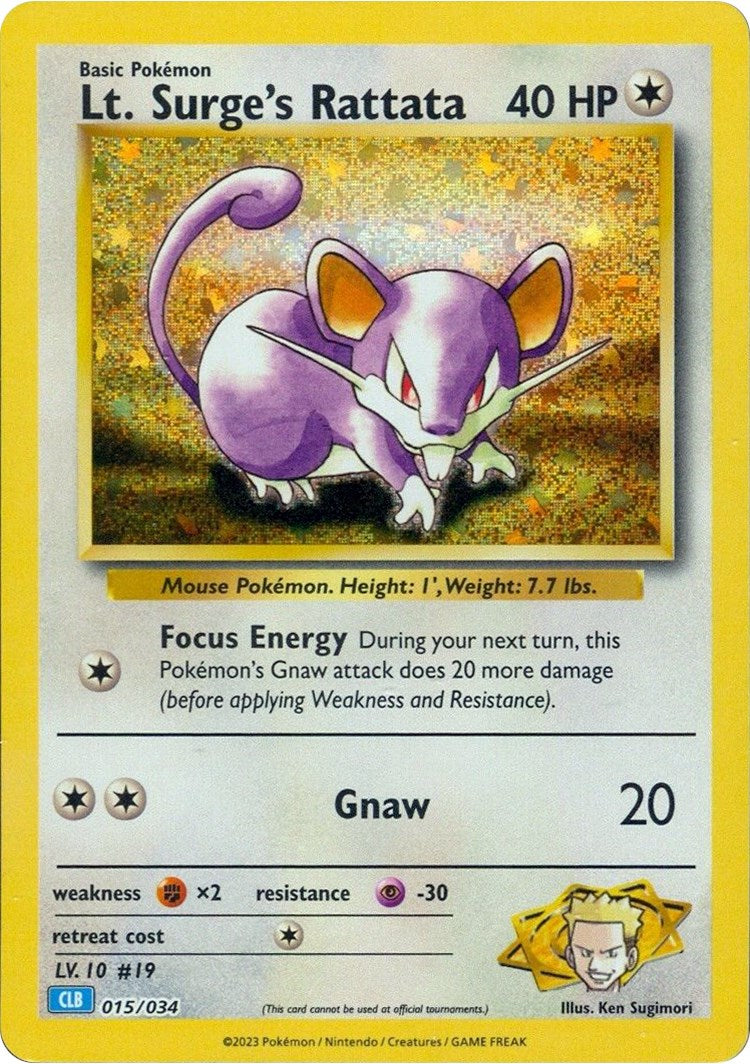 Lt. Surge's Rattata [Trading Card Game Classic] | Tabernacle Games