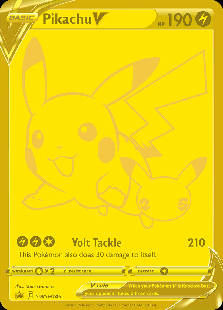 Pikachu V (SWSH145) (Celebrations) [Sword & Shield: Black Star Promos] | Tabernacle Games