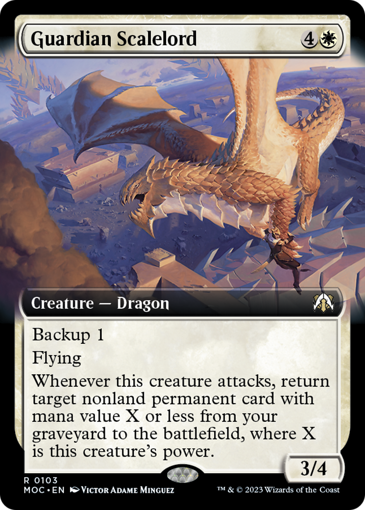 Guardian Scalelord (Extended Art) [March of the Machine Commander] | Tabernacle Games