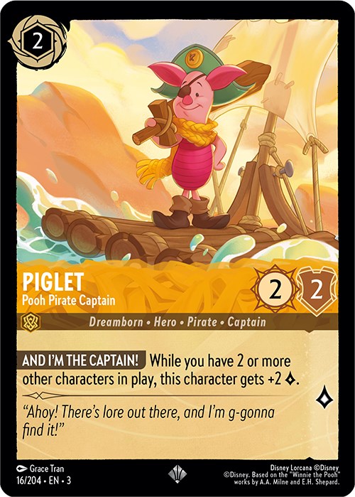 Piglet - Pooh Pirate Captain (16/204) [Into the Inklands] | Tabernacle Games