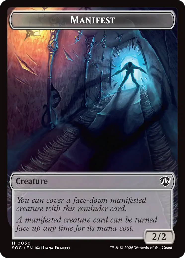 Elemental (0020) // Manifest Double-Sided Token [Secrets of Strixhaven Commander Tokens] | Tabernacle Games