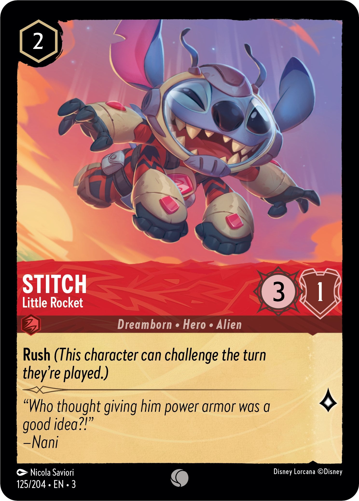Stitch - Little Rocket (125/204) [Into the Inklands] | Tabernacle Games