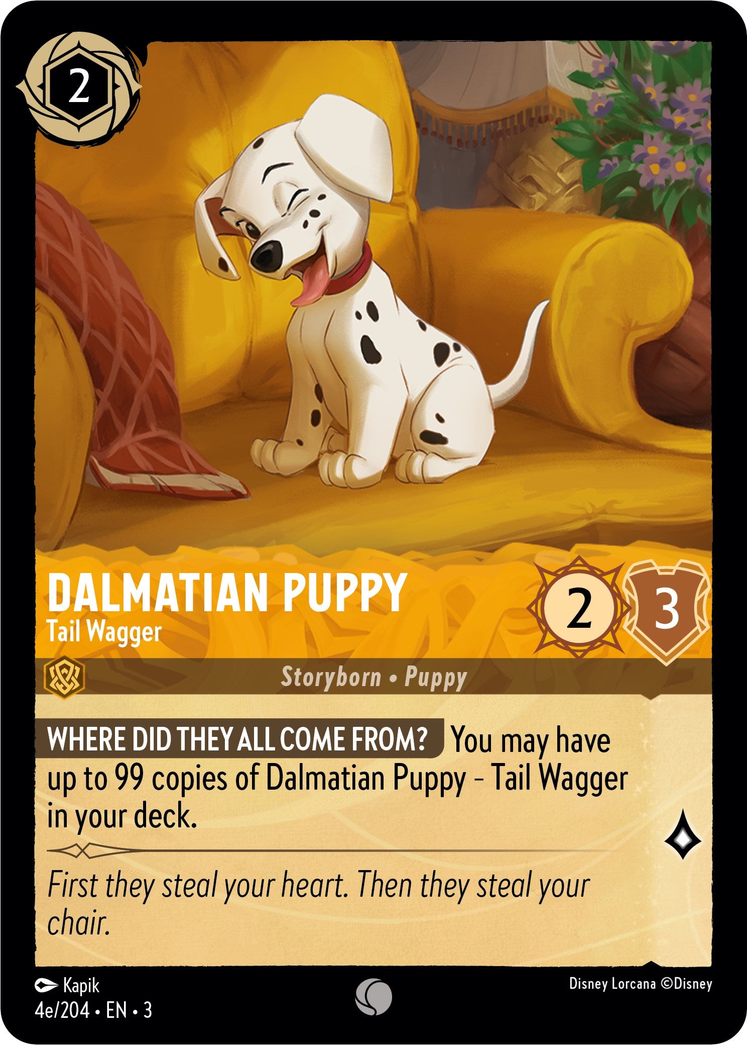 Dalmatian Puppy - Tail Wagger (4e) (4e/204) [Into the Inklands] | Tabernacle Games