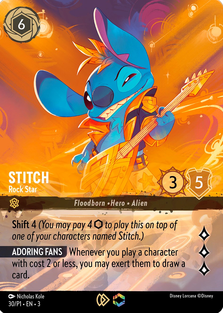 Stitch - Rock Star (Store Championship) (30) [Promo Cards] | Tabernacle Games