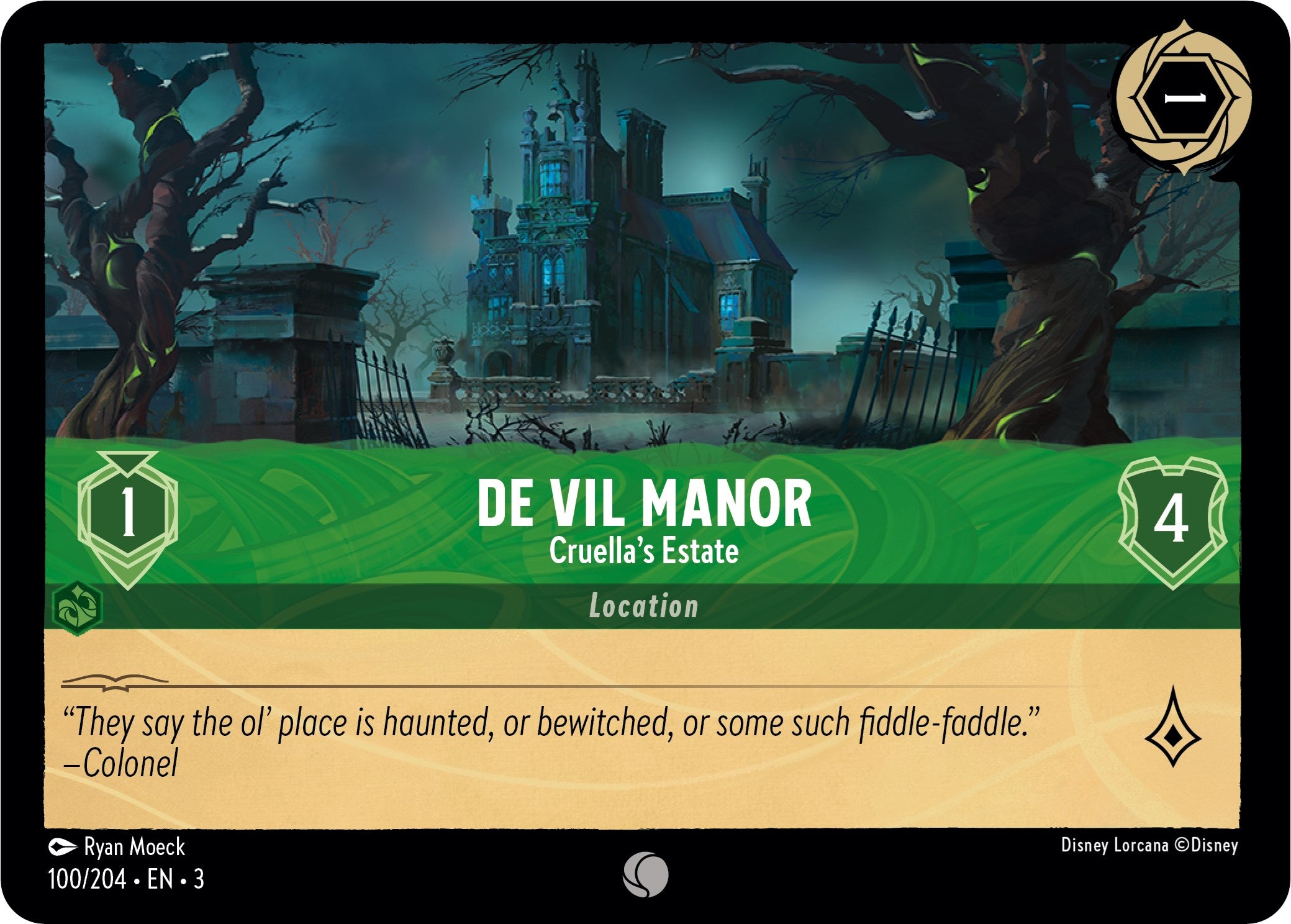 De Vil Manor - Cruella's Estate (100/204) [Into the Inklands] | Tabernacle Games
