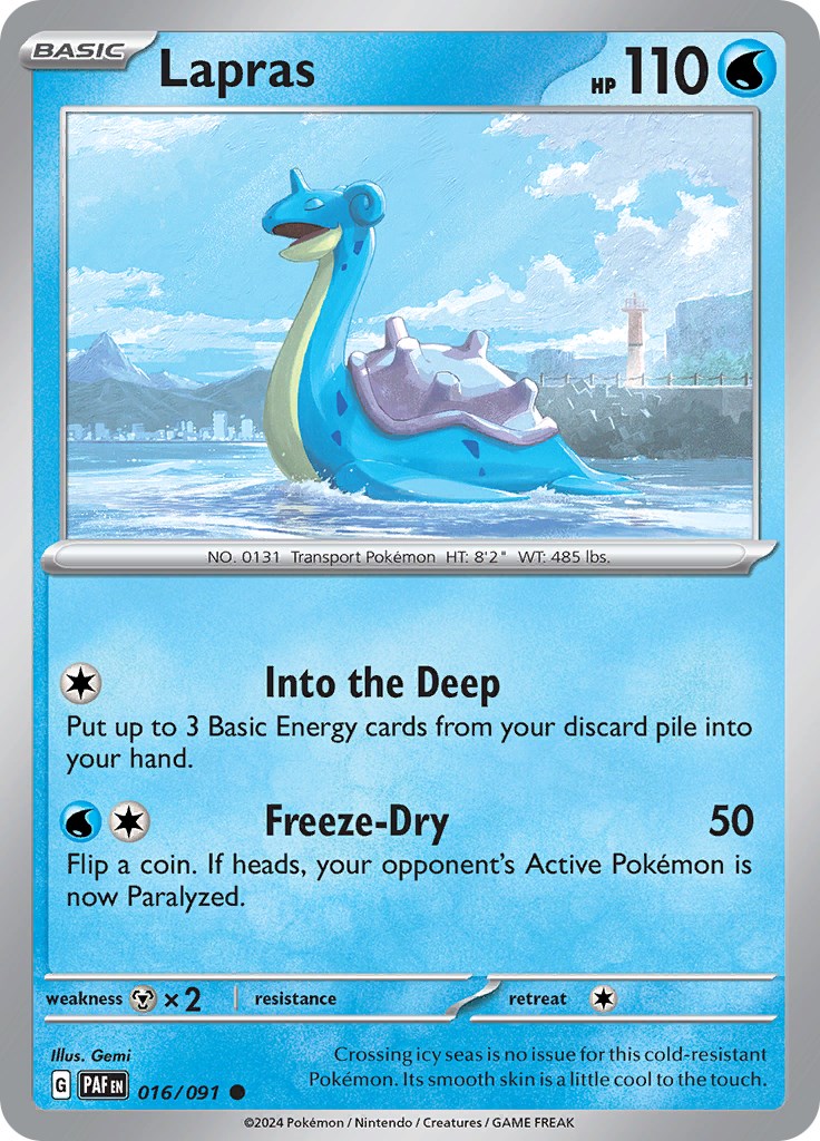 Lapras (016/091) [Scarlet & Violet: Paldean Fates] | Tabernacle Games