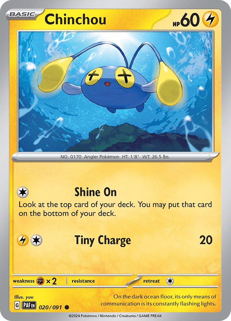 Chinchou (020/091) [Scarlet & Violet: Paldean Fates] | Tabernacle Games