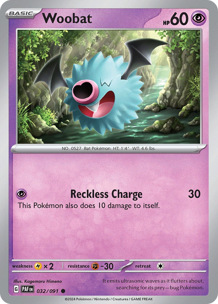 Woobat (032/091) [Scarlet & Violet: Paldean Fates] | Tabernacle Games