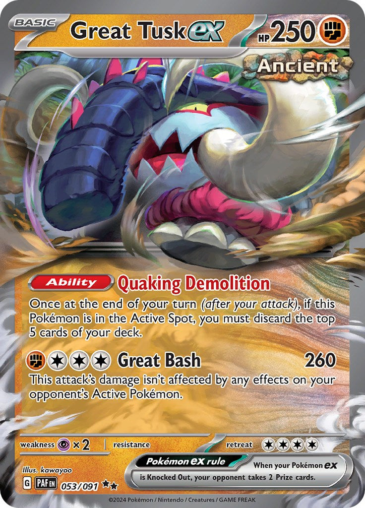 Great Tusk ex (053/091) [Scarlet & Violet: Paldean Fates] | Tabernacle Games