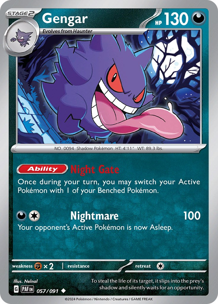 Gengar (057/091) [Scarlet & Violet: Paldean Fates] | Tabernacle Games