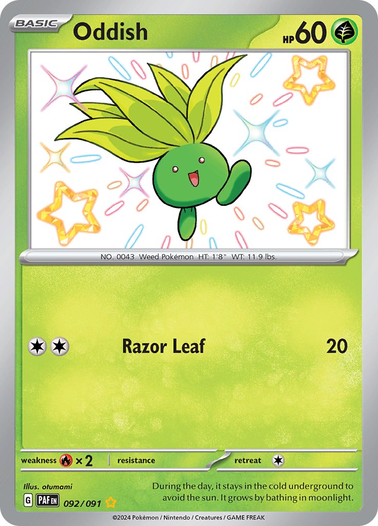 Oddish (092/091) [Scarlet & Violet: Paldean Fates] | Tabernacle Games