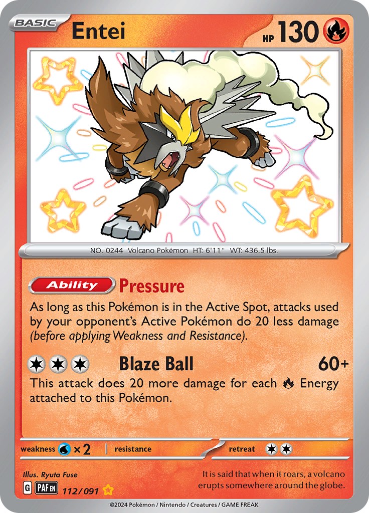 Entei (112/091) [Scarlet & Violet: Paldean Fates] | Tabernacle Games