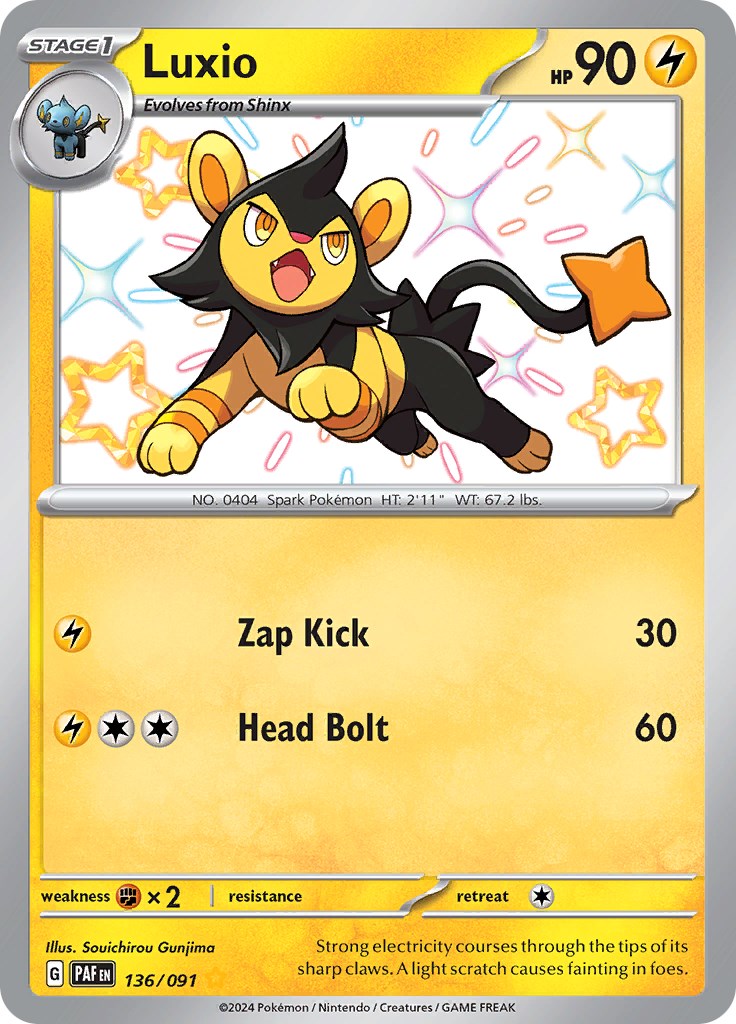 Luxio (136/091) [Scarlet & Violet: Paldean Fates] | Tabernacle Games