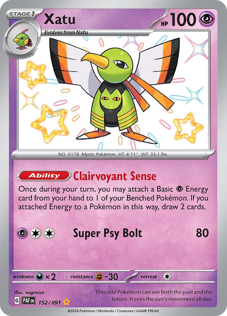 Xatu (152/091) [Scarlet & Violet: Paldean Fates] | Tabernacle Games