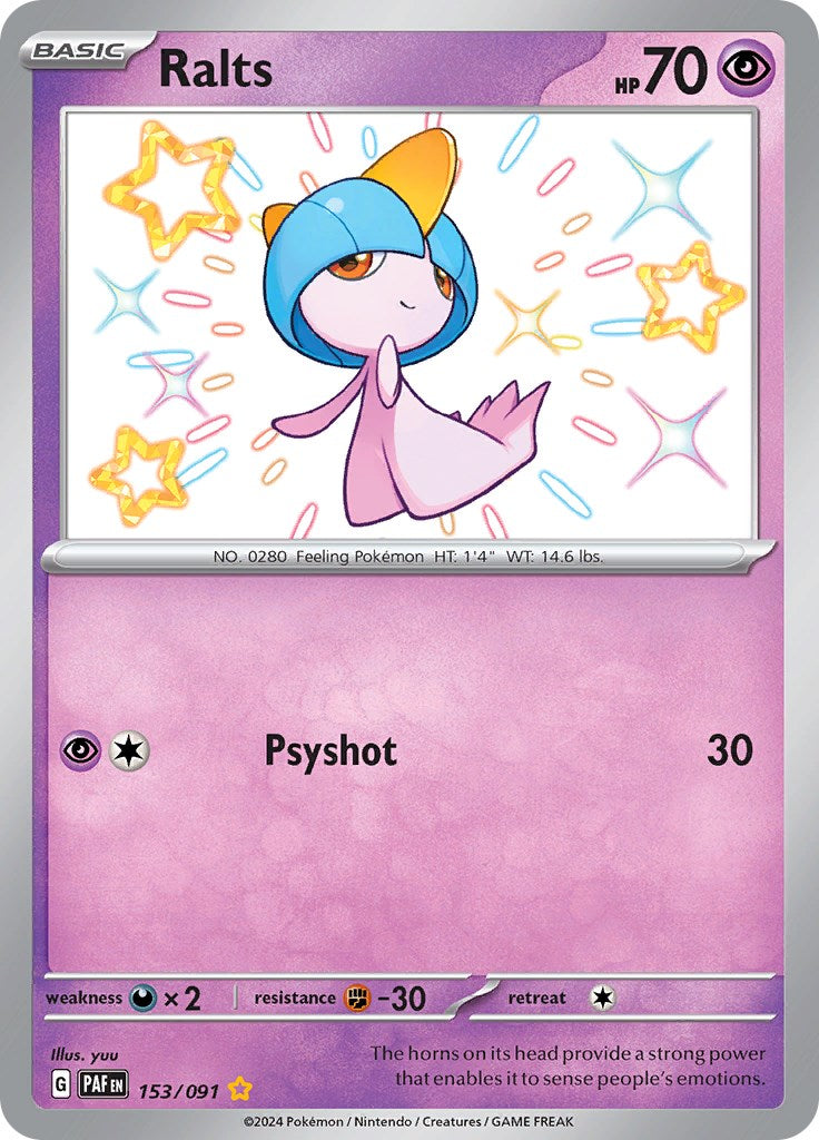 Ralts (153/091) [Scarlet & Violet: Paldean Fates] | Tabernacle Games