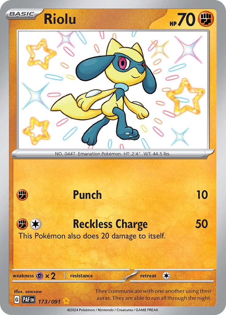 Riolu (173/091) [Scarlet & Violet: Paldean Fates] | Tabernacle Games