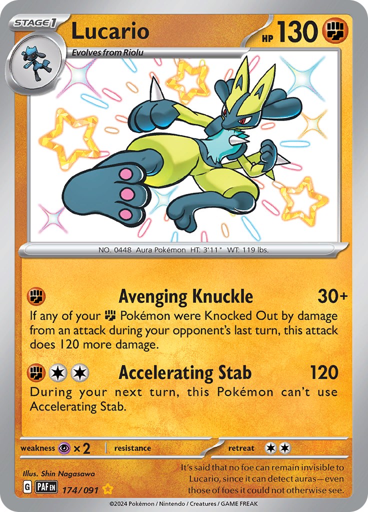 Lucario (174/091) [Scarlet & Violet: Paldean Fates] | Tabernacle Games