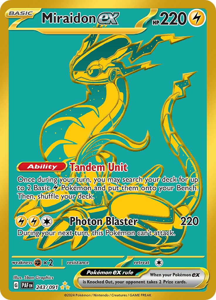 Miraidon ex (243/091) [Scarlet & Violet: Paldean Fates] | Tabernacle Games