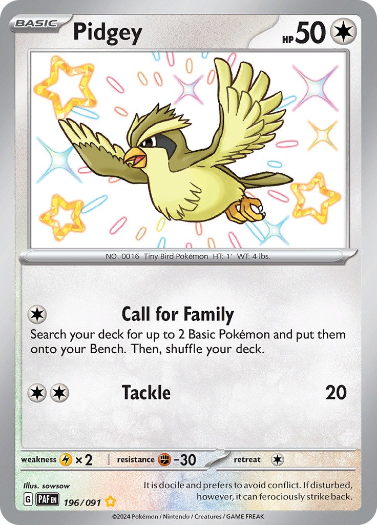 Pidgey (196/091) [Scarlet & Violet: Paldean Fates] | Tabernacle Games