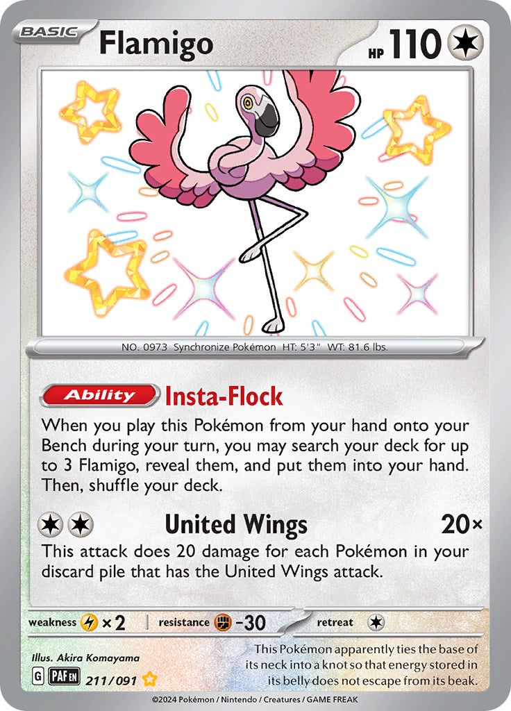 Flamigo (211/091) [Scarlet & Violet: Paldean Fates] | Tabernacle Games