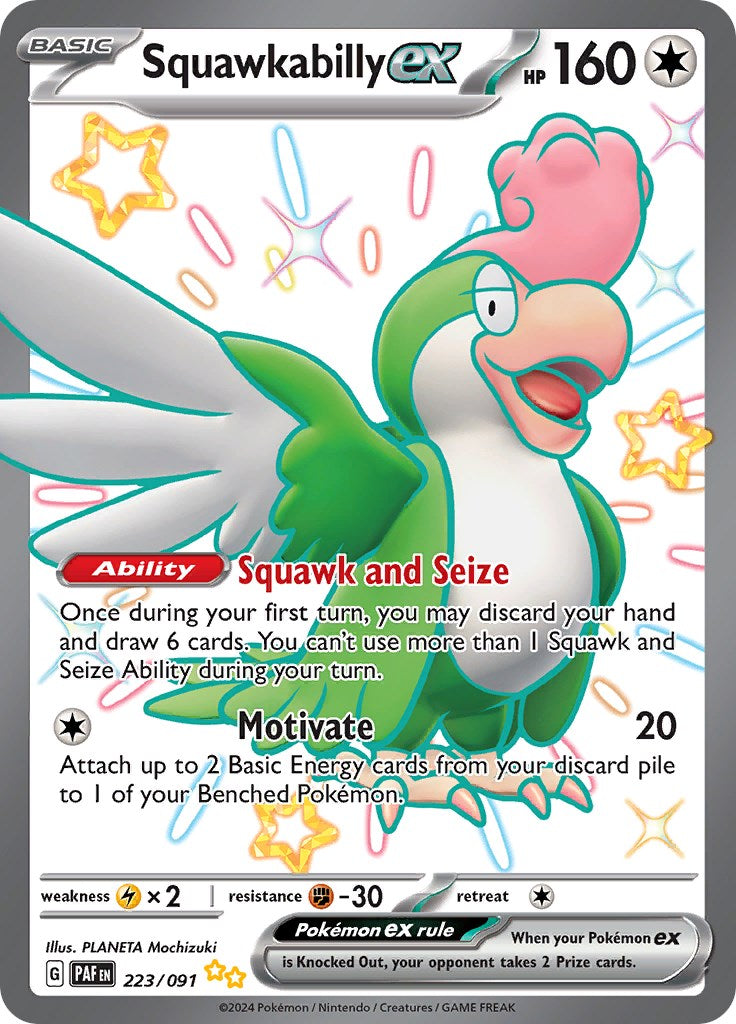 Squawkabilly ex (223/091) [Scarlet & Violet: Paldean Fates] | Tabernacle Games