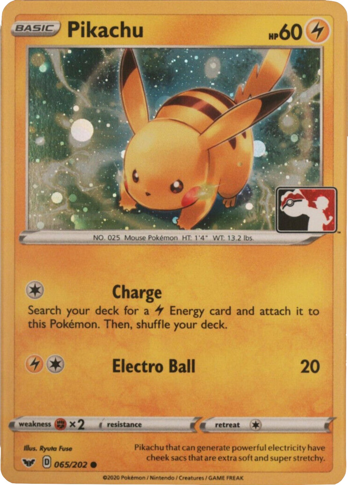 Pikachu (065/202) (Cosmos Holo) [League & Championship Cards] | Tabernacle Games