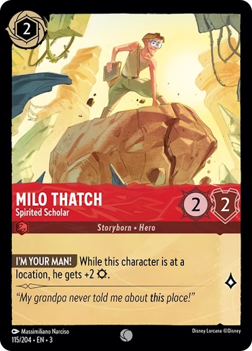 Milo Thatch - Spirited Scholar (115/204) [Into the Inklands] | Tabernacle Games