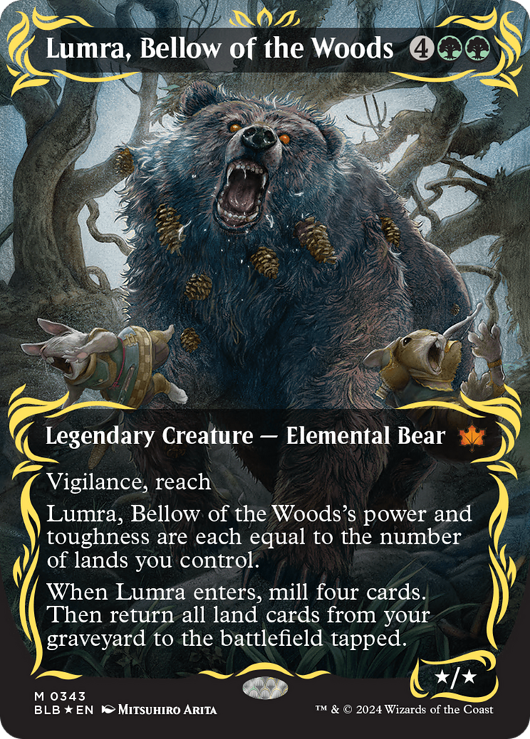 Lumra, Bellow of the Woods (Borderless) (Raised Foil) [Bloomburrow] | Tabernacle Games