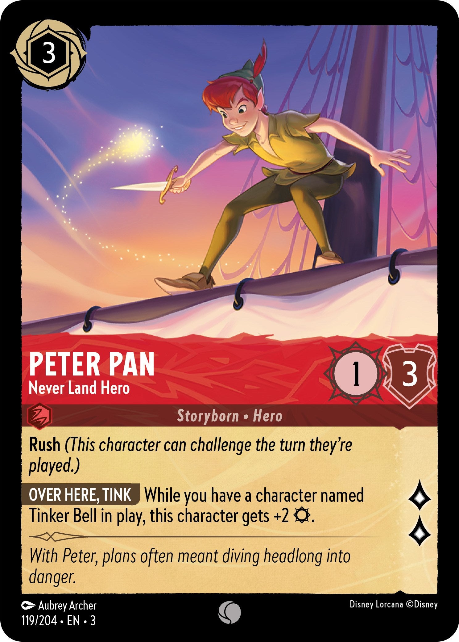 Peter Pan - Never Land Hero (119/204) [Into the Inklands] | Tabernacle Games