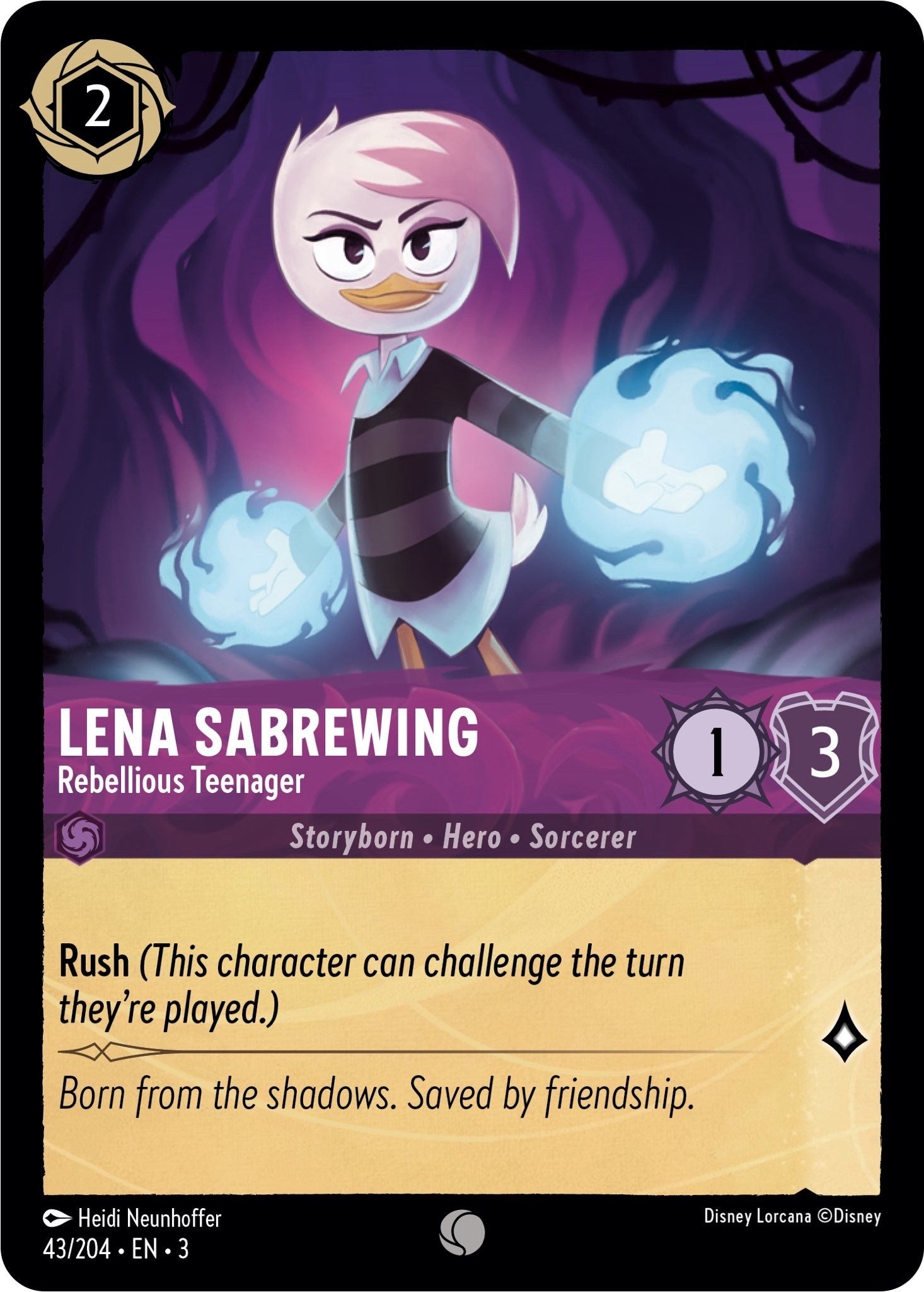 Lena Sabrewing - Rebellious Teenager (43/204) [Into the Inklands] | Tabernacle Games