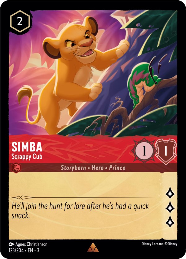 Simba - Scrappy Cub (123/204) [Into the Inklands] | Tabernacle Games