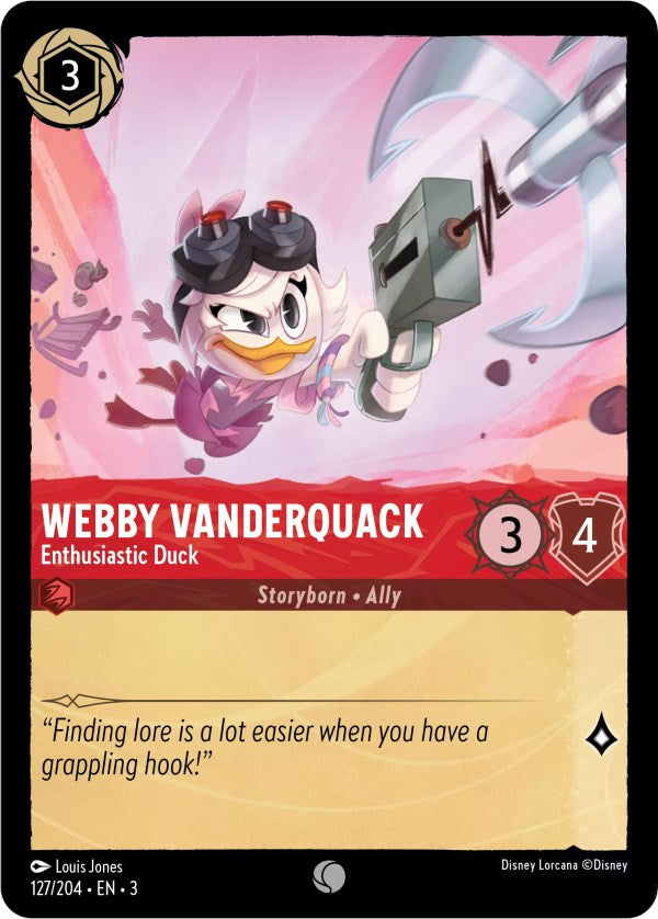 Webby Vanderquack - Enthusiastic Duck (127/204) [Into the Inklands] | Tabernacle Games