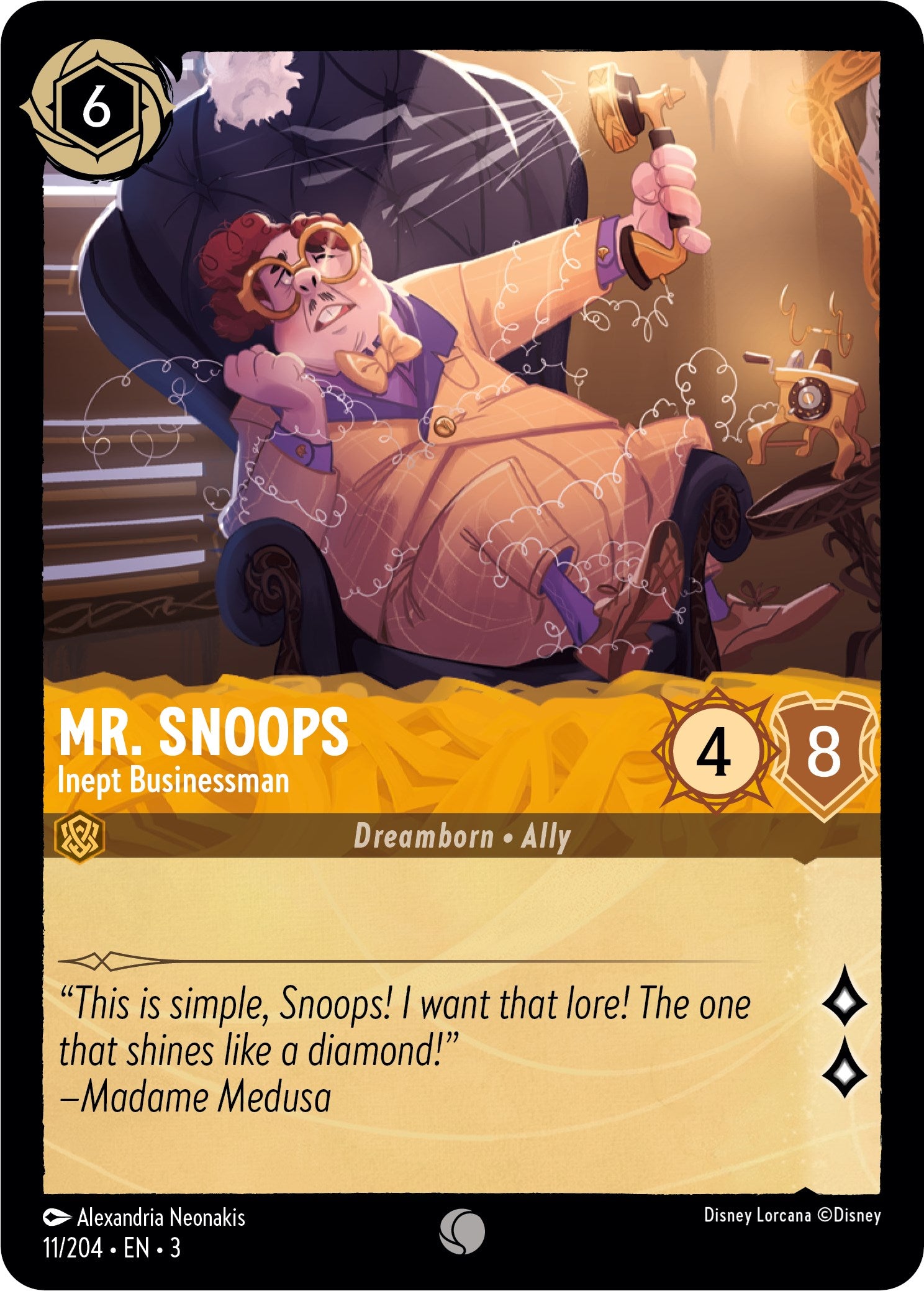 Mr. Snoops - Inept Businessman (11/204) [Into the Inklands] | Tabernacle Games