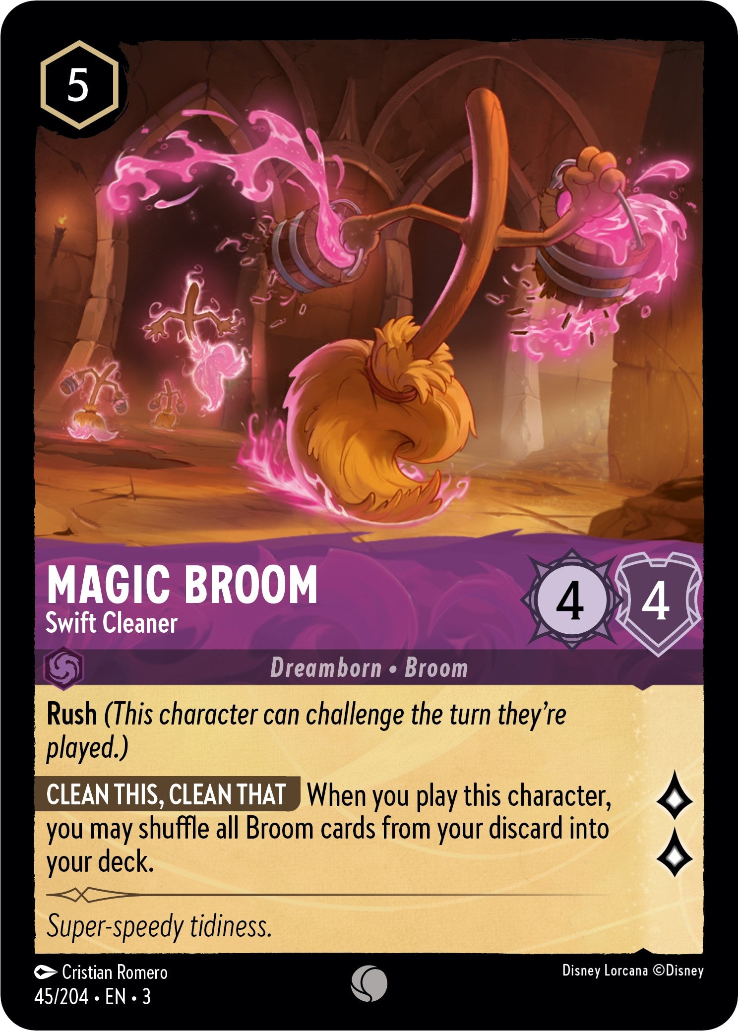 Magic Broom - Swift Cleaner (45//204) [Into the Inklands] | Tabernacle Games