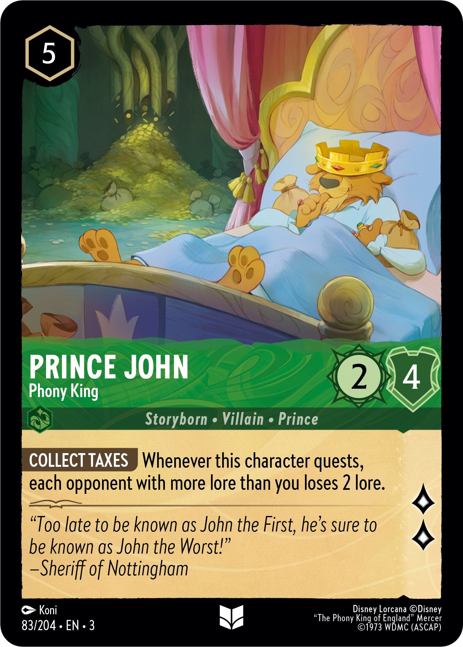 Prince John - Phony King (83//204) [Into the Inklands] | Tabernacle Games