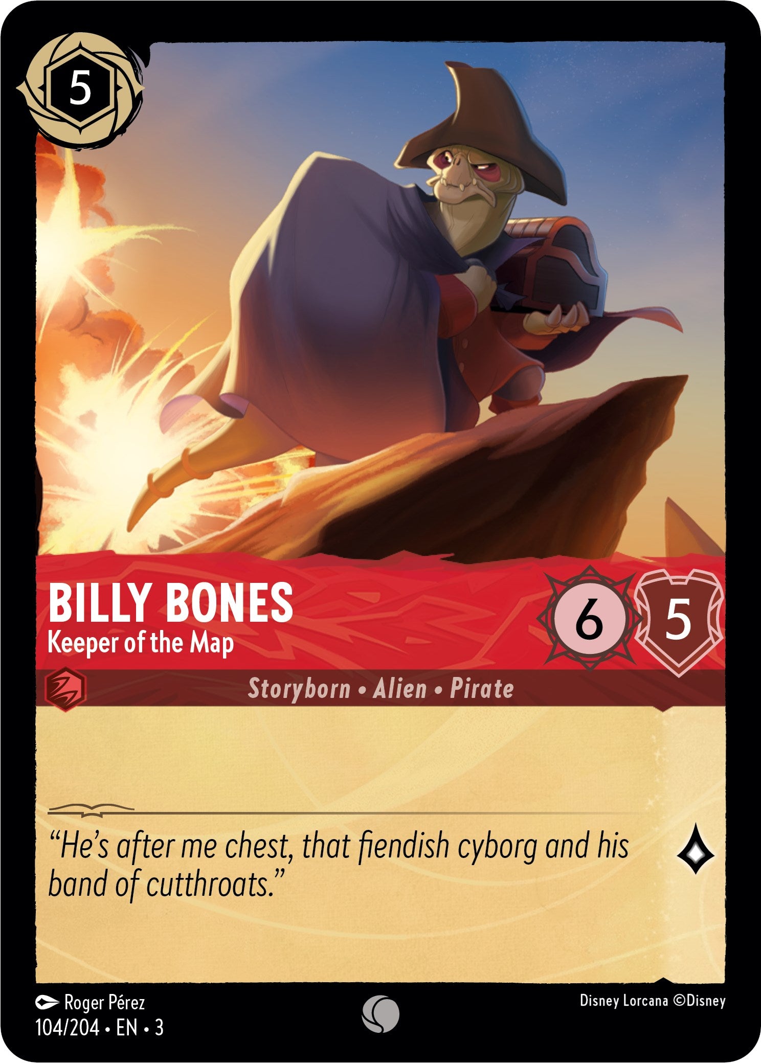 Billy Bones - Keeper of the Map (104/204) [Into the Inklands] | Tabernacle Games