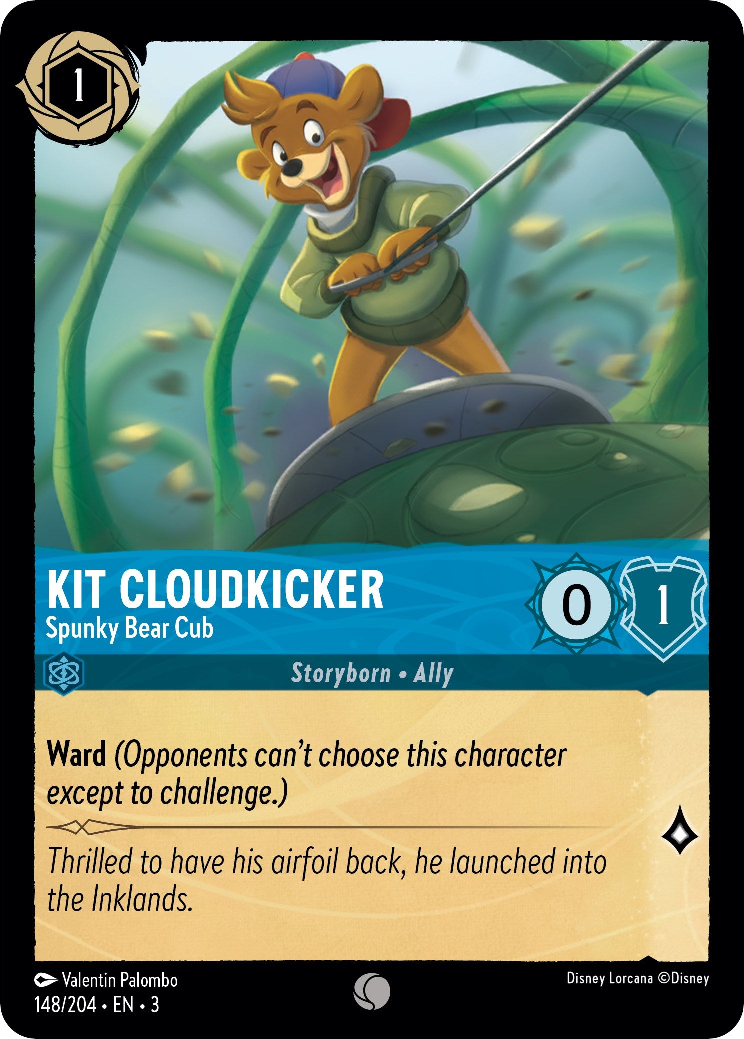 Kit Cloudkicker - Spunky Bear Cub (148/204) [Into the Inklands] | Tabernacle Games