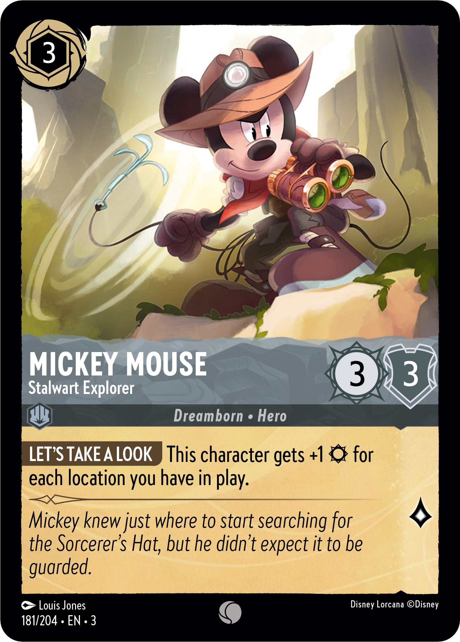 Mickey Mouse - Stalwart Explorer (181/204) [Into the Inklands] | Tabernacle Games