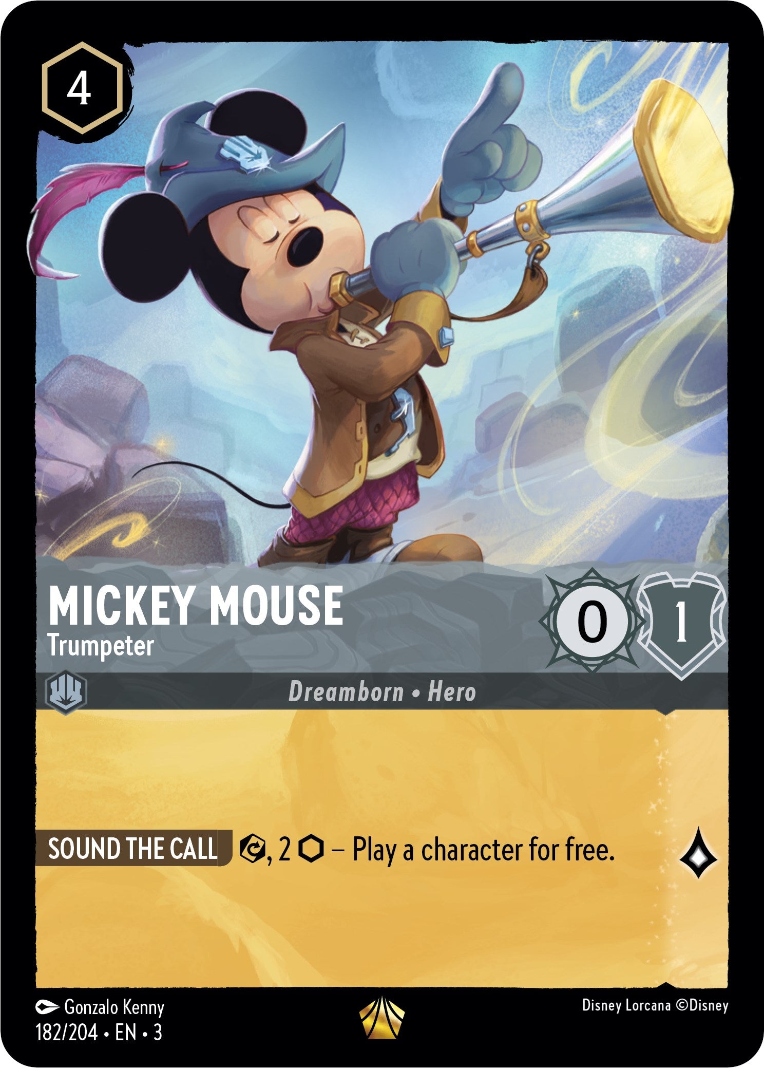 Mickey Mouse -Trumpeter (182/204) [Into the Inklands] | Tabernacle Games