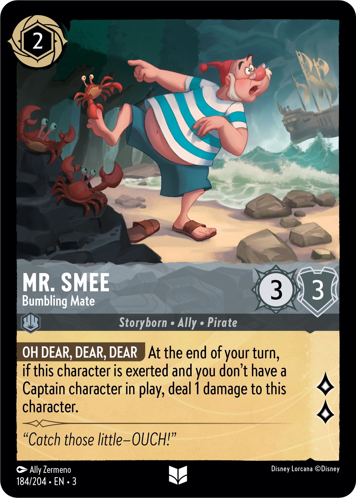 Mr. Smee - Bumbling Mate (184/204) [Into the Inklands] | Tabernacle Games