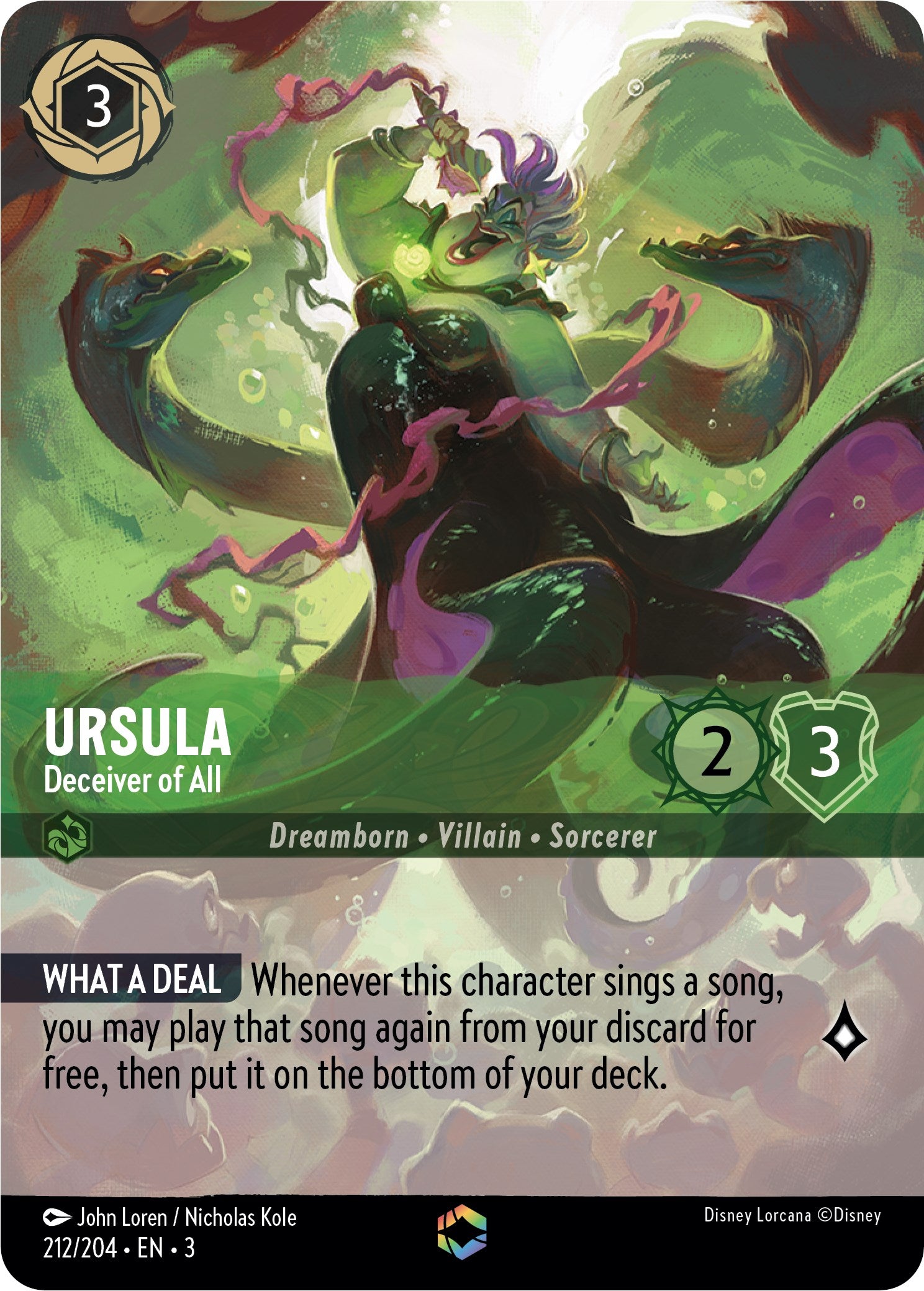 Ursula - Deceiver of All (Enchanted) (212/204) [Into the Inklands] | Tabernacle Games