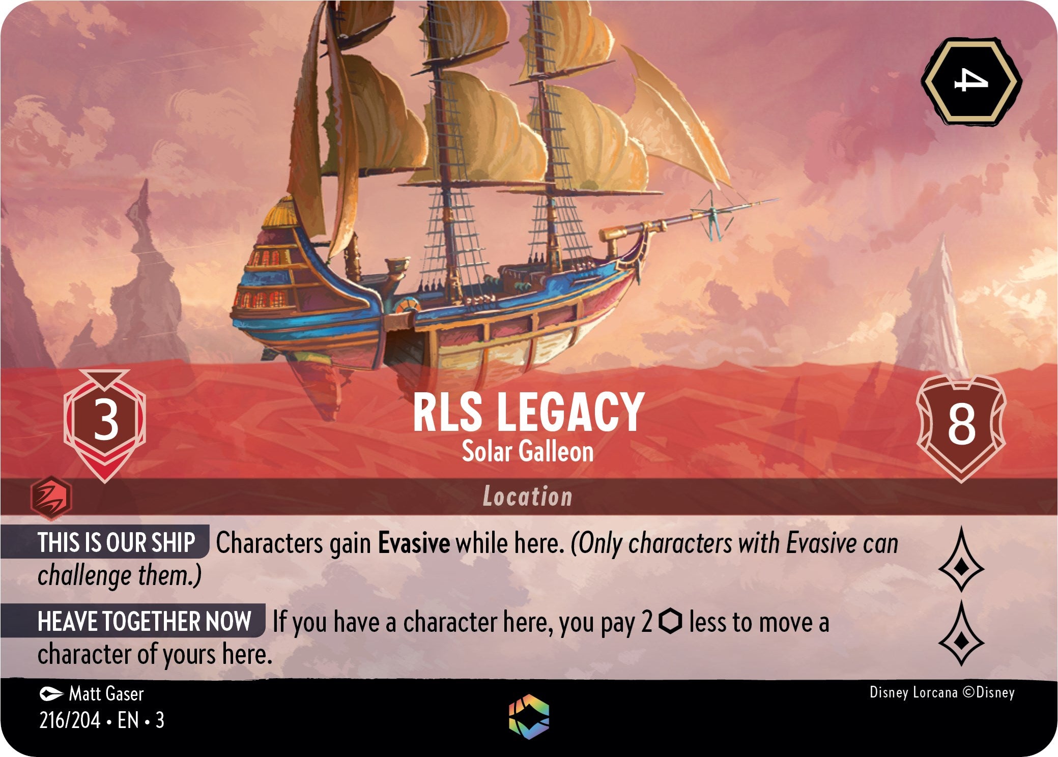 RLS Legacy - Solar Galleon (Enchanted) (216/204) [Into the Inklands] | Tabernacle Games