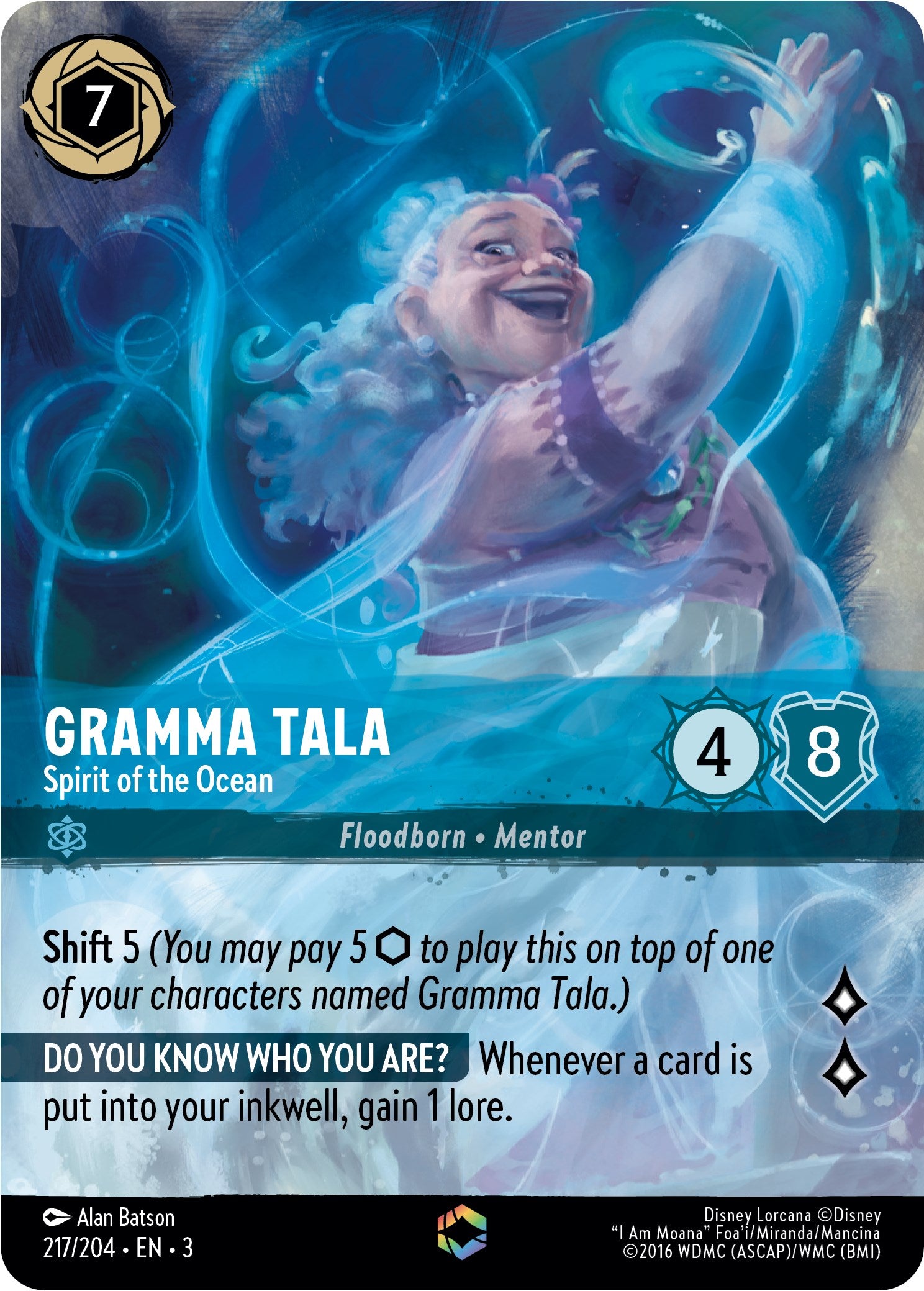 Gramma Tala - Spirit of the Ocean (Enchanted) (217/204) [Into the Inklands] | Tabernacle Games