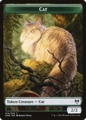 Human Warrior // Cat Double-Sided Token [Kaldheim Tokens] | Tabernacle Games