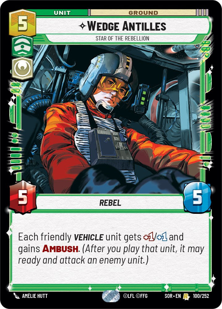 Wedge Antilles - Star of the Rebellion (100/252) [Spark of Rebellion] | Tabernacle Games