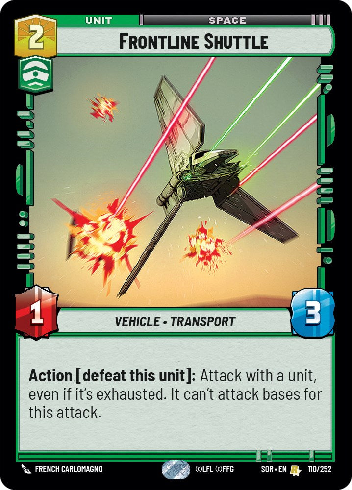 Frontline Shuttle (110/252) [Spark of Rebellion] | Tabernacle Games