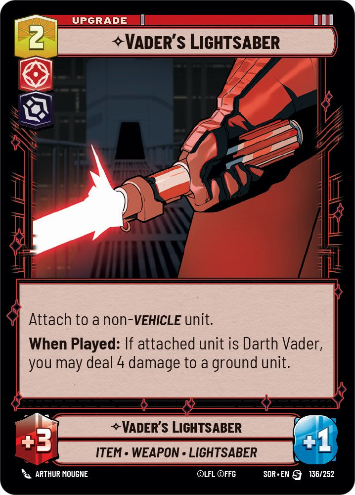 Vader's Lightsaber (136/252) [Spark of Rebellion] | Tabernacle Games